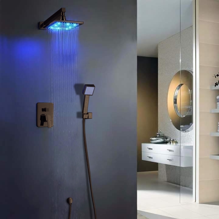 Fontana Oil Rubbed Bronze Shower System With Shower Head And Hand Shower